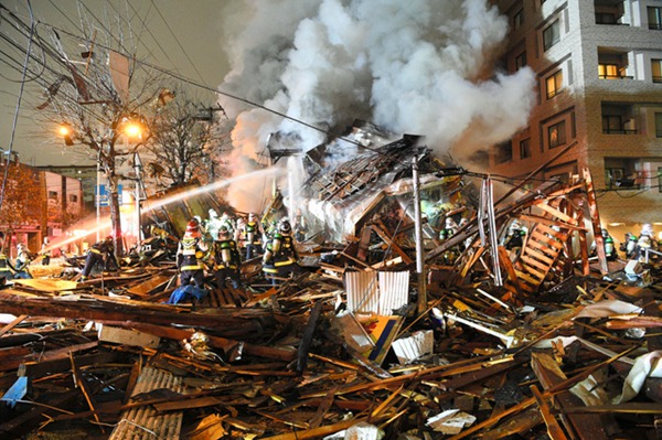 日本札幌一餐飲店爆炸 導致42人受傷（圖片來源：朝日新聞網(wǎng)站）