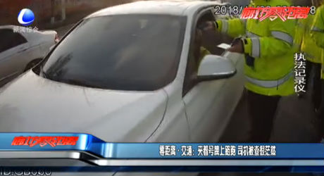 零距離·交通：夾著號牌上路跑 司機被查很茫然