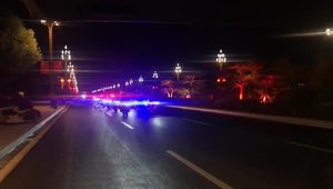 廊坊鐵騎隊警燈閃耀全城