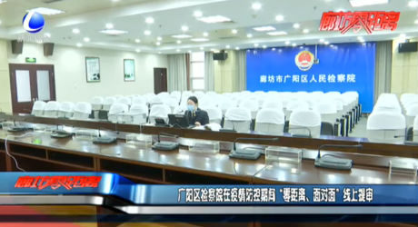 廣陽區(qū)檢察院在疫情防控期間“零距離、面對面”線上審核