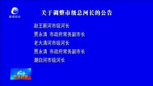 關(guān)于調(diào)整市級(jí)總河長(zhǎng)的公告