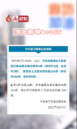 廊視頻丨剛剛通報(bào)！河北新增4+265